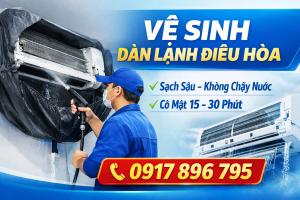 Thợ vệ sinh dàn lạnh điều hòa tại nhà Cầu Giấy