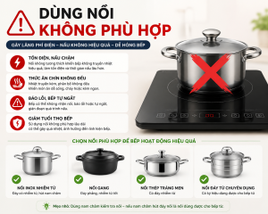 Dùng nồi không phù hợp