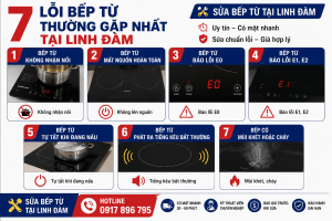 Tổng hợp 7 lỗi bếp từ thường gặp tại Linh Đàm