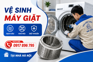 Vệ sinh máy giặt tại nhà Hà Nội uy tín - chuyên nghiệp - Gọi Hotline 0917 896 795